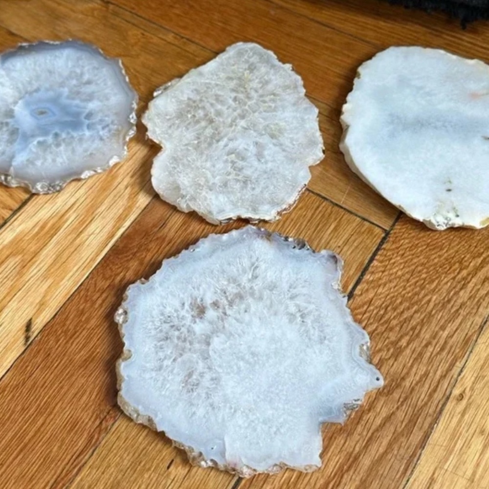 Crate and Barrel Agate Coasters (set of 4)